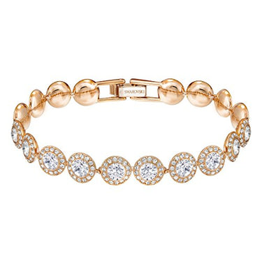 Swarovski Una Angelic Bracelet, Round, White, Gold-plated on Sale